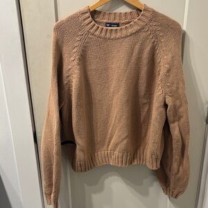 GAP crewneck brown chunky knit sweater